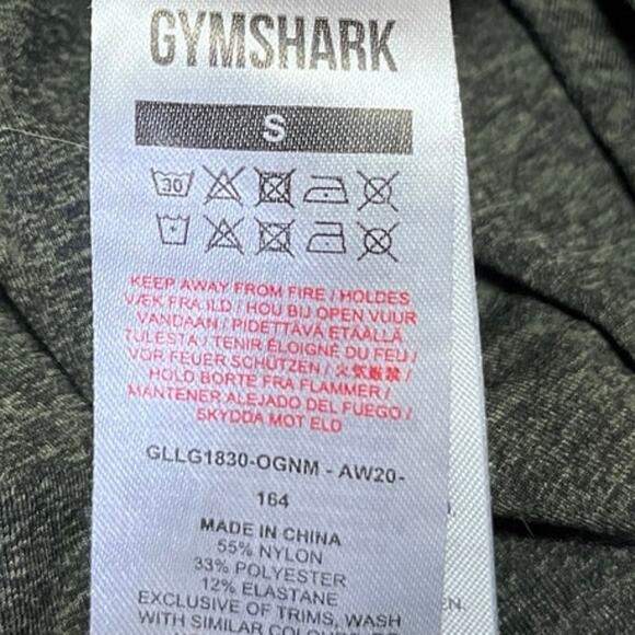 Gymshark Vital Seamless Gray Green Mid Rise Yoga Gym Ankle Leggings Pants Size S - Picture 5 of 5